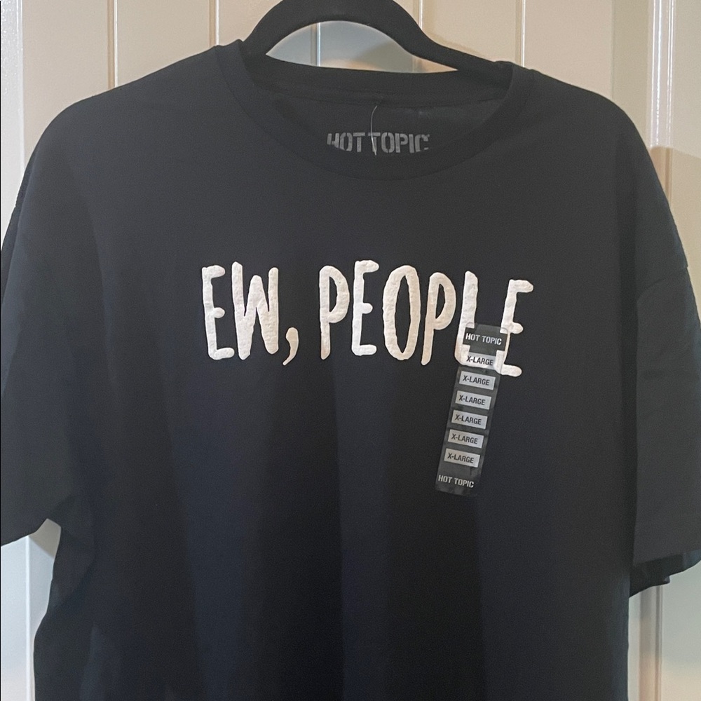 Hot Topic Black 'Ew, People' Graphic Tee